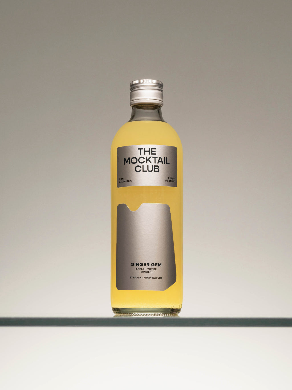 Bottle filled with Ginger Gem mocktail 49cl 