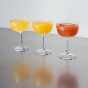 Three glasses of The Mocktail Club filled with mocktails 