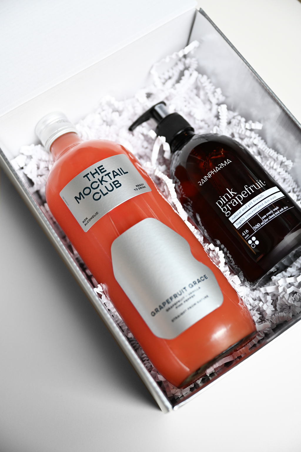 Het ultieme cadeau voor moederdag.
RainPharma and The Mocktail Club
Limited Edition Giftbox